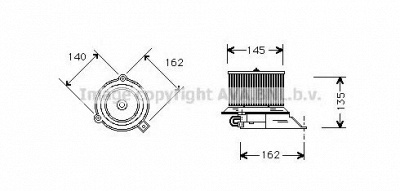 AVA QUALITY COOLING pe7512 -  Электродвигатель, вентиляция салона